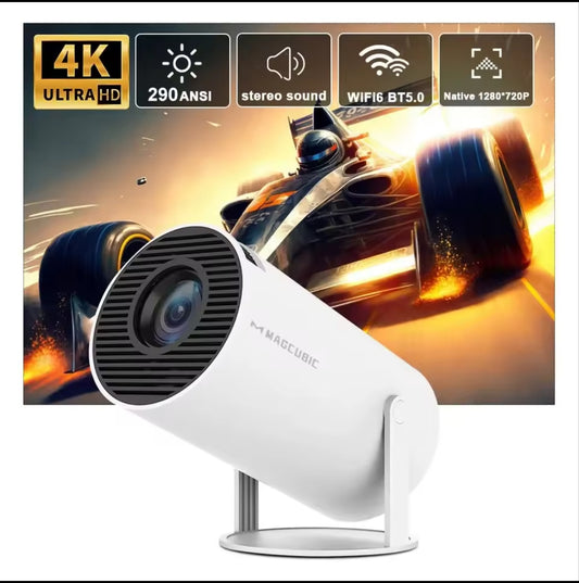 Projecteur magnétique HY300 Pro 4K Android 11 double Wifi6 290ANSI Allwinner H713 BT5.0 1080P 1280*720P projecteur extérieur de cinéma maison