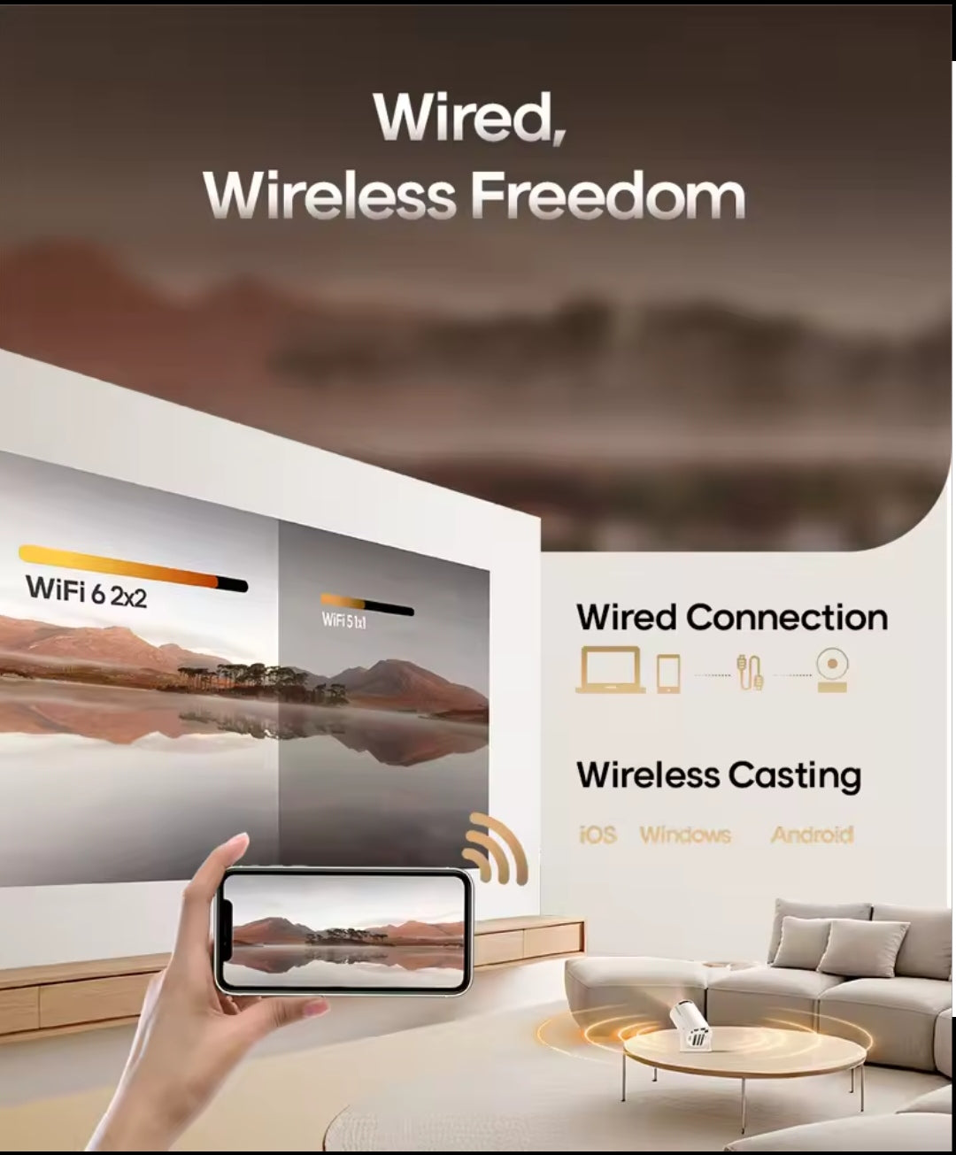 Projecteur magnétique HY300 Pro 4K Android 11 double Wifi6 290ANSI Allwinner H713 BT5.0 1080P 1280*720P projecteur extérieur de cinéma maison